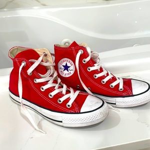 Converse all star red high top size 7.